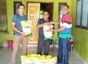 Kegiatan Bhakti Sosial Bantuan Sembako dan Santunan Anak Yatim Media Online Faktawicara, HJ Rudi Khairul Beri Bantuan 10 Karung Beras