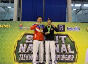 Bripda Al Amin Septu Kelana Persembahkan Emas, Harumkan Nama Brimob Polda Riau di Sumut National Taekwondo Championship 2026.