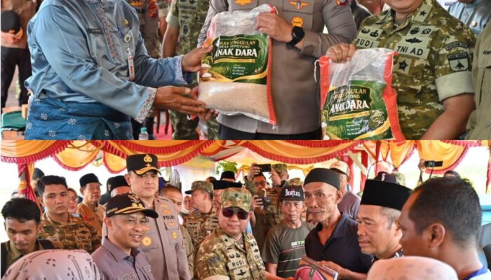 Hadiri Panen Raya TNI di Siak Kecil, Wabup Bagus Santoso Tegaskan Komitmen Bengkalis Dukung Ketahanan Pangan Nasional