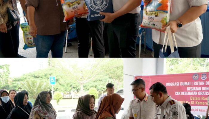 Semarak Hut Ke-81 Kemerdekaan RI Rutan Dumai Gelar Donor Darah, Pembagian Sembako dan Pemeriksaan Kesehatan Gratis