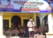 Wabup Santoso Resmi Lepas Kontingen Kwartir Cabang Gerakan Pramuka Bengkalis, Ikuti Jambore Nasional, di Cibubur Jakarta