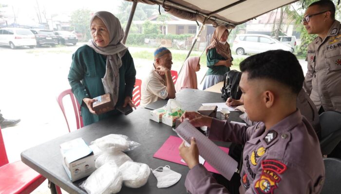 HUT Ke-81 Korps Brimob Polri, Brimob Riau Hadir Bersama Masyarakat melalui Bakti Kesehatan Gratis