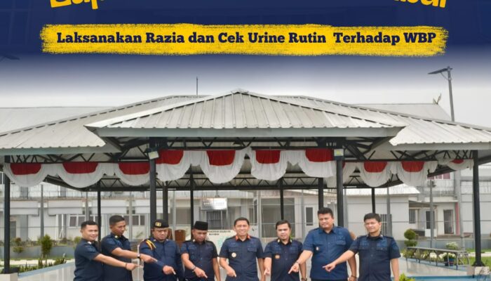 PERKUAT DETEKSI DINI LAPAS NARKOTIKA RUMBAI LAKSANAKAN RAZIA DAN CEK URINE TERHADAP WBP